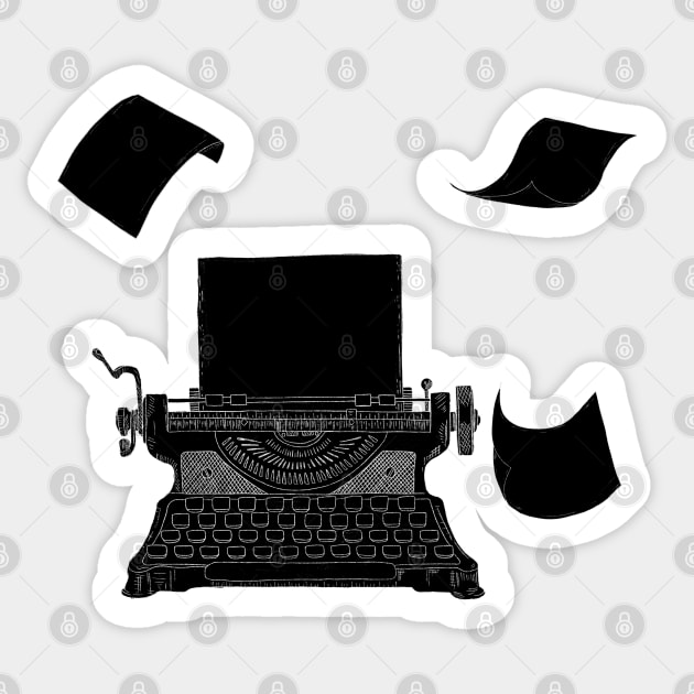 Typewriter Sticker by ckai